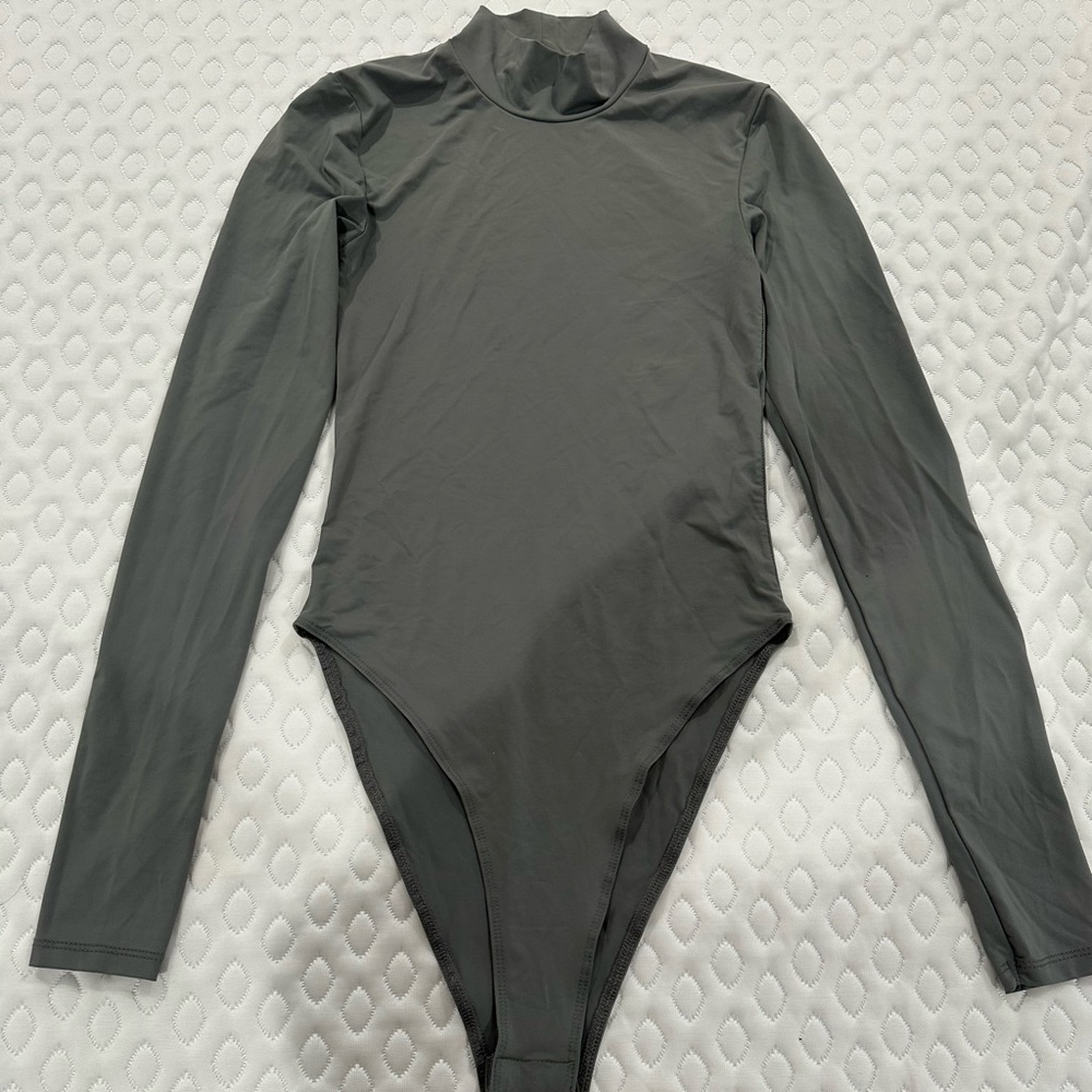 Grey Zara slinky bodysuit
